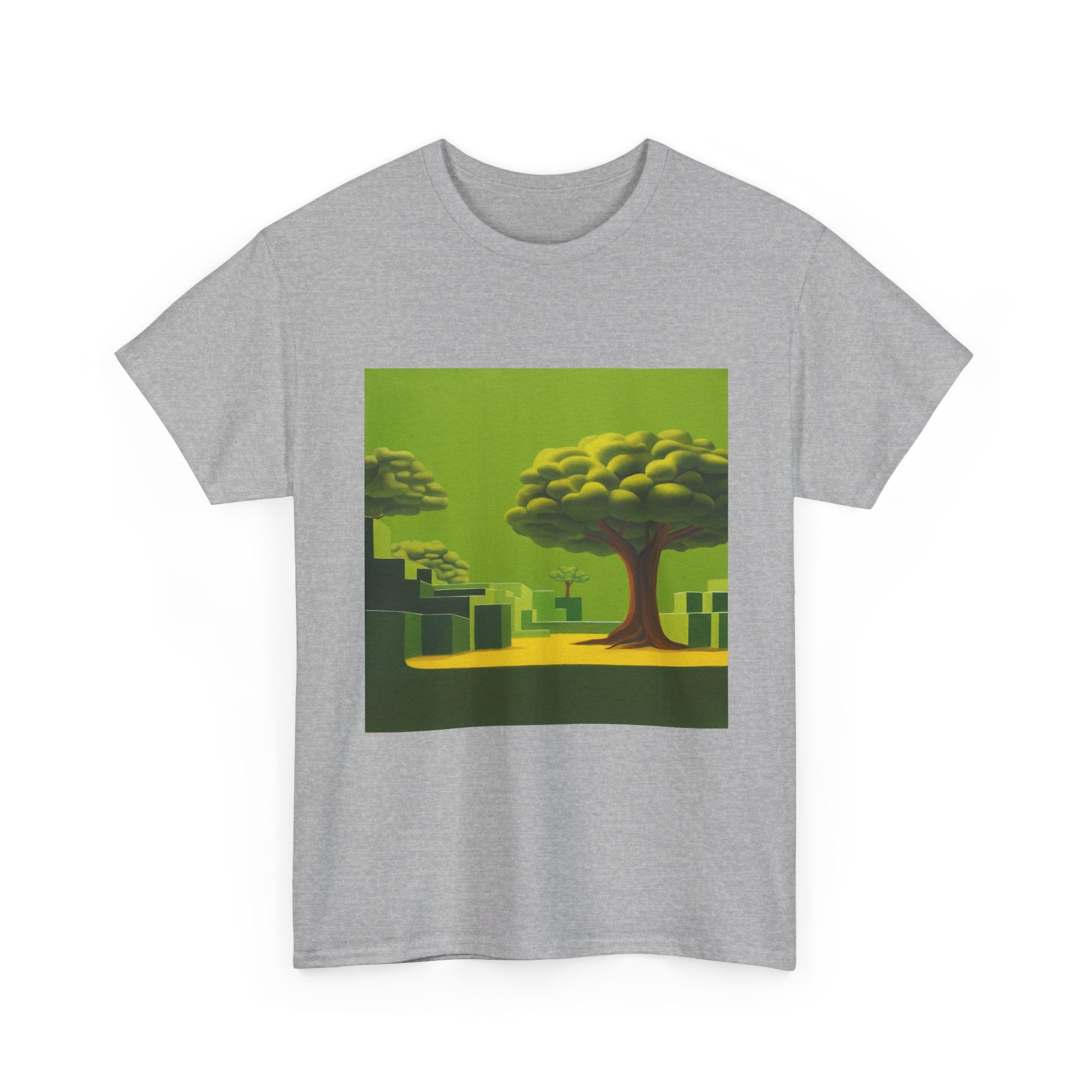 T-Shirt with Tree and Sky Design, Tropical Art Tee for Nature Lovers, Gift for Adventurers, Casual Everyday Wear, Summer Style