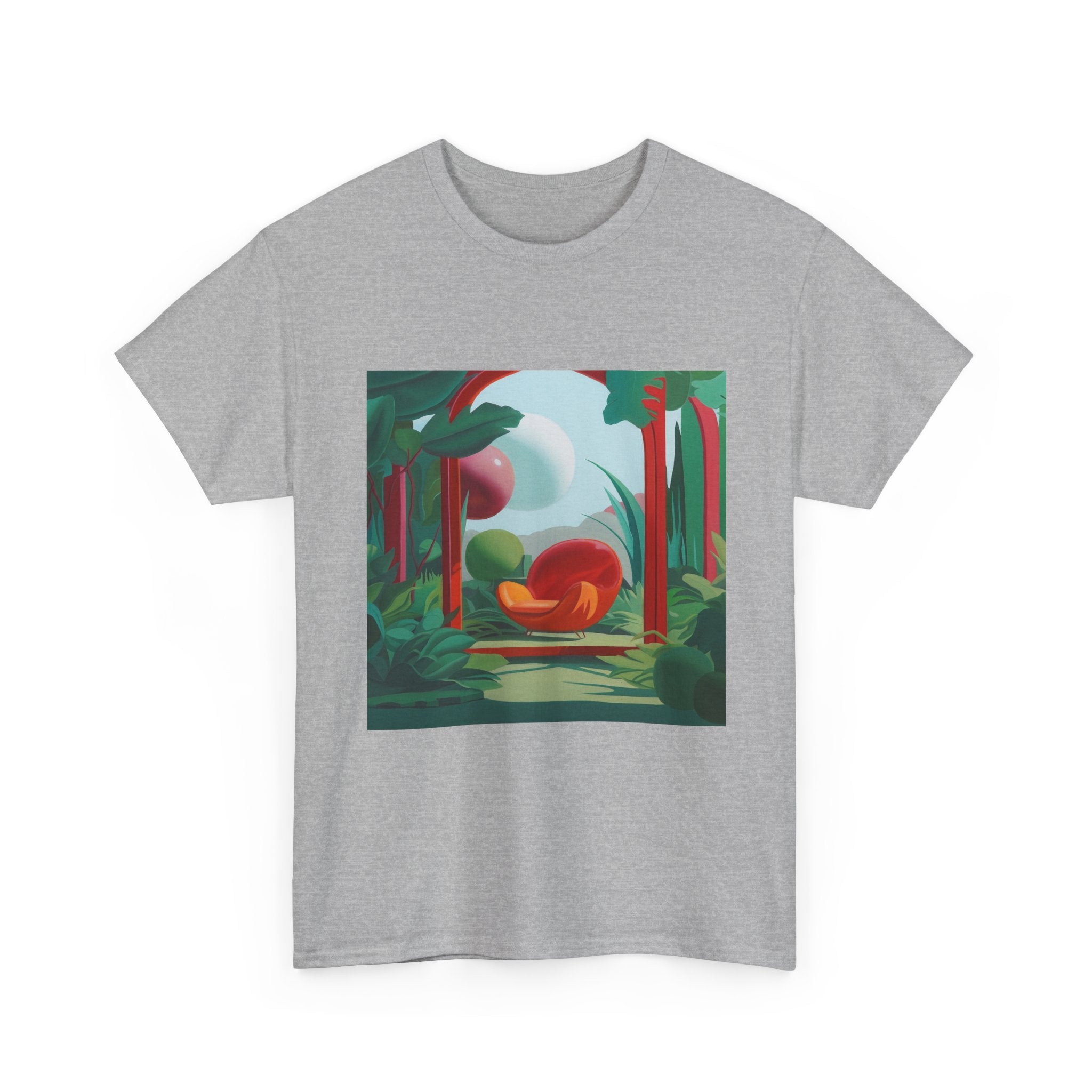 T-Shirt with Vibrant Jungle Design, Tropical Art Tee for Nature Lovers, Gift for Adventurers, Casual Everyday Wear, Summer Style