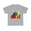 T-Shirt with Tree and House Design, Tropical Art Tee for Nature Lovers, Gift for Adventurers, Casual Everyday Wear, Summer Style