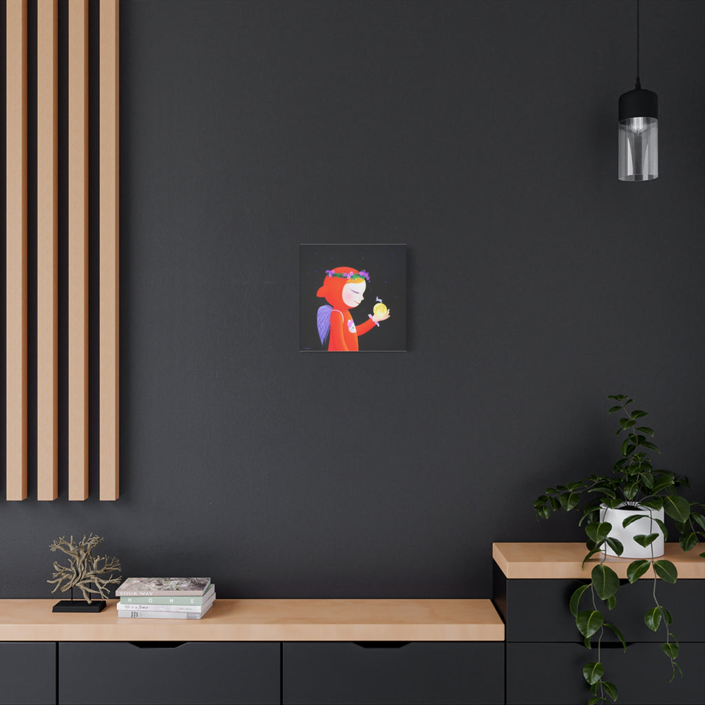 Little Girl with the Moon - Chinese Contemporary artist - Canvas Print - Artwork for kids