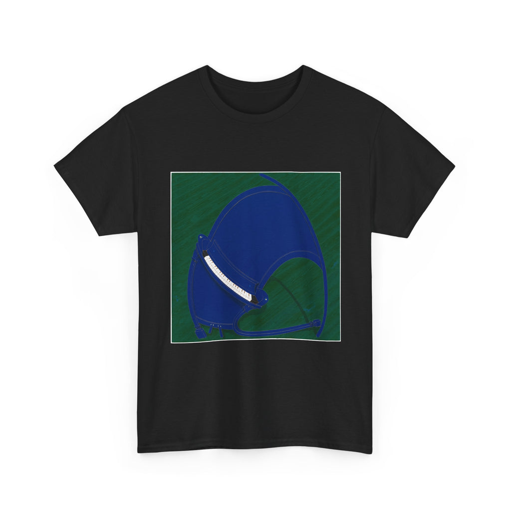 T-Shirt with Piano , Tropical Art Tee for Piano Lovers, Gift for Adventurers, Casual Everyday Wear, Summer Style