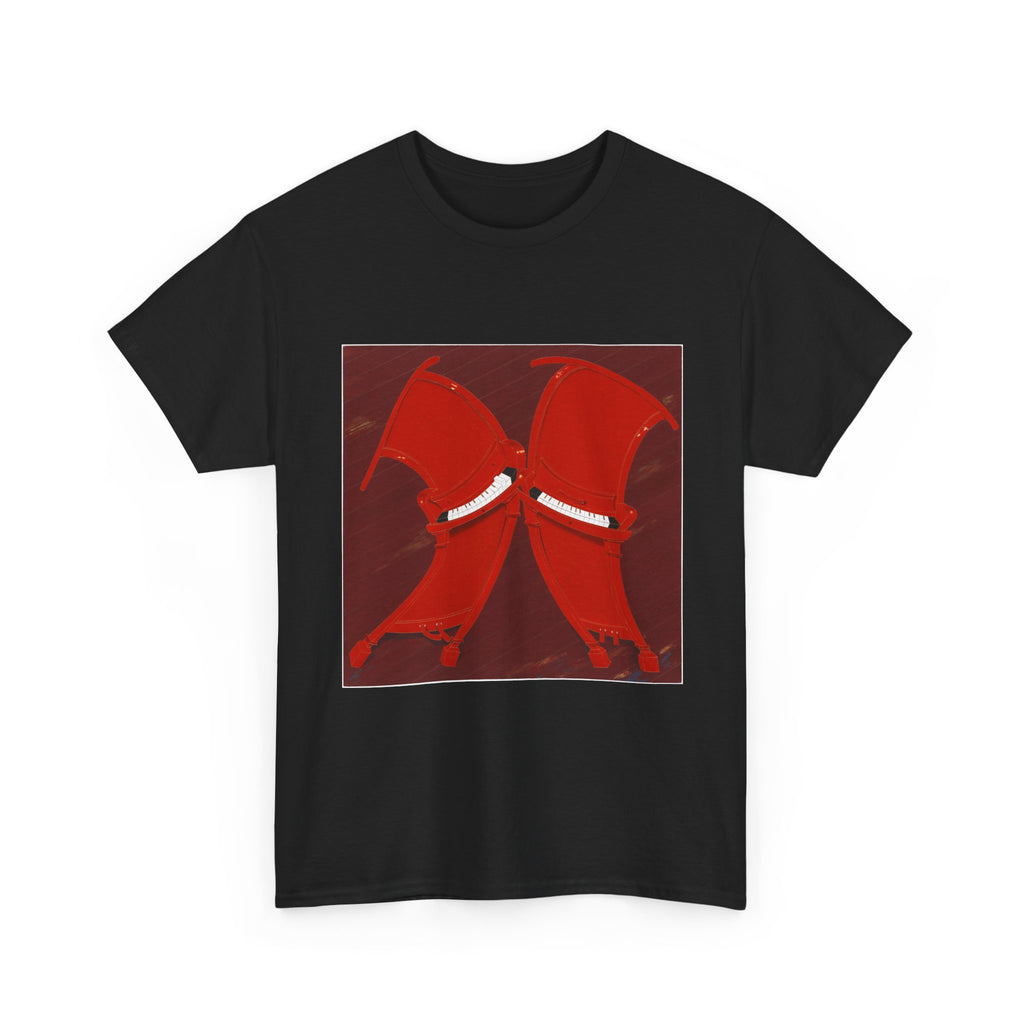 T-Shirt with Piano , Tropical Art Tee for Piano Lovers, Gift for Adventurers, Casual Everyday Wear, Summer Style
