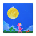 Walking under the moonlight - Chinese Contemporary artist - Canvas Print - Artwork for kids