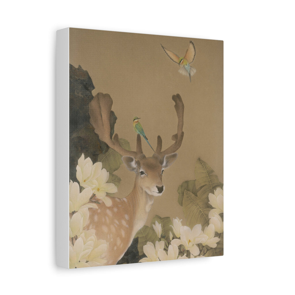 Deer and Eagle -  Chinese  Contemporary watercolor painting - Canvas Print - Gift for year of Horse