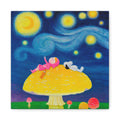 Little Girl with The Starry Night - Chinese Contemporary artist - Canvas Print - Artwork for kids