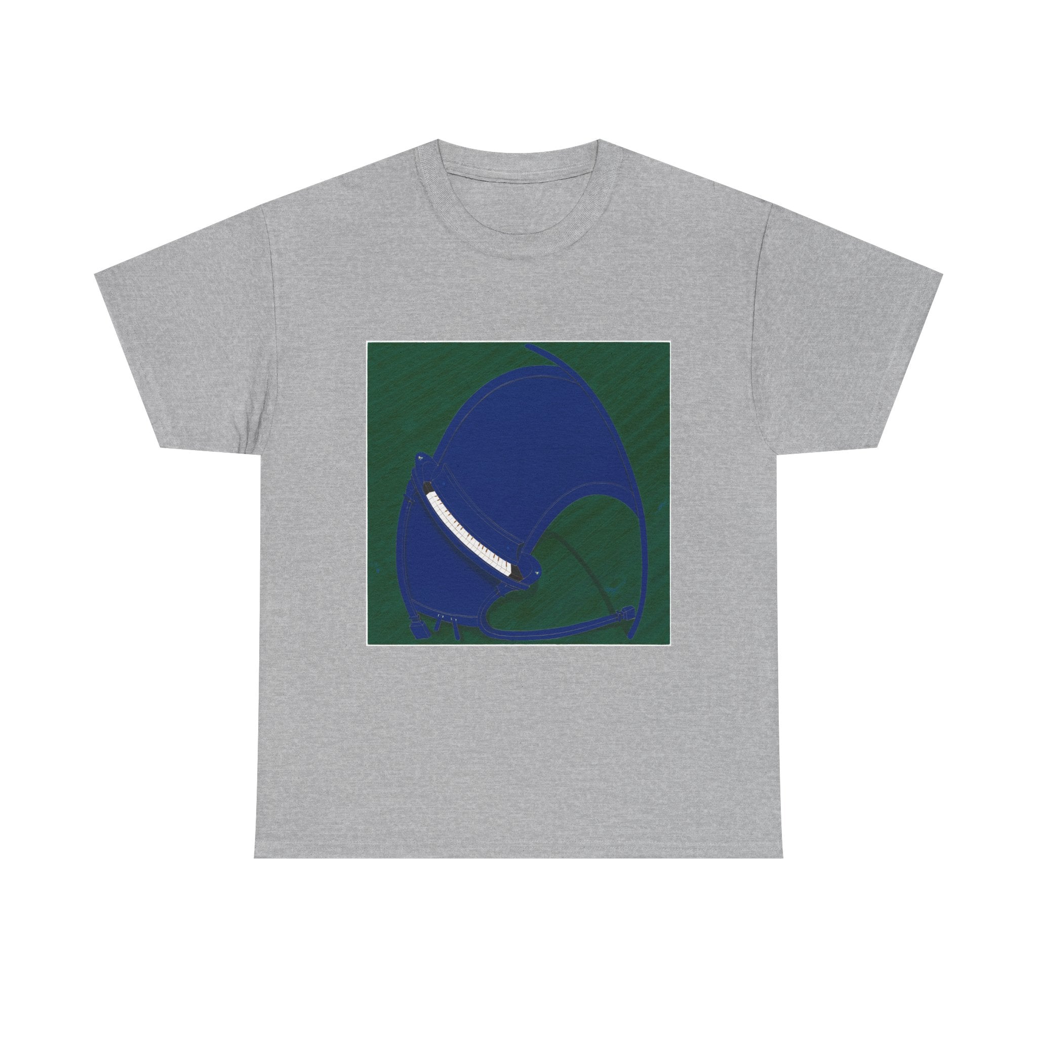 T-Shirt with Piano , Tropical Art Tee for Piano Lovers, Gift for Adventurers, Casual Everyday Wear, Summer Style