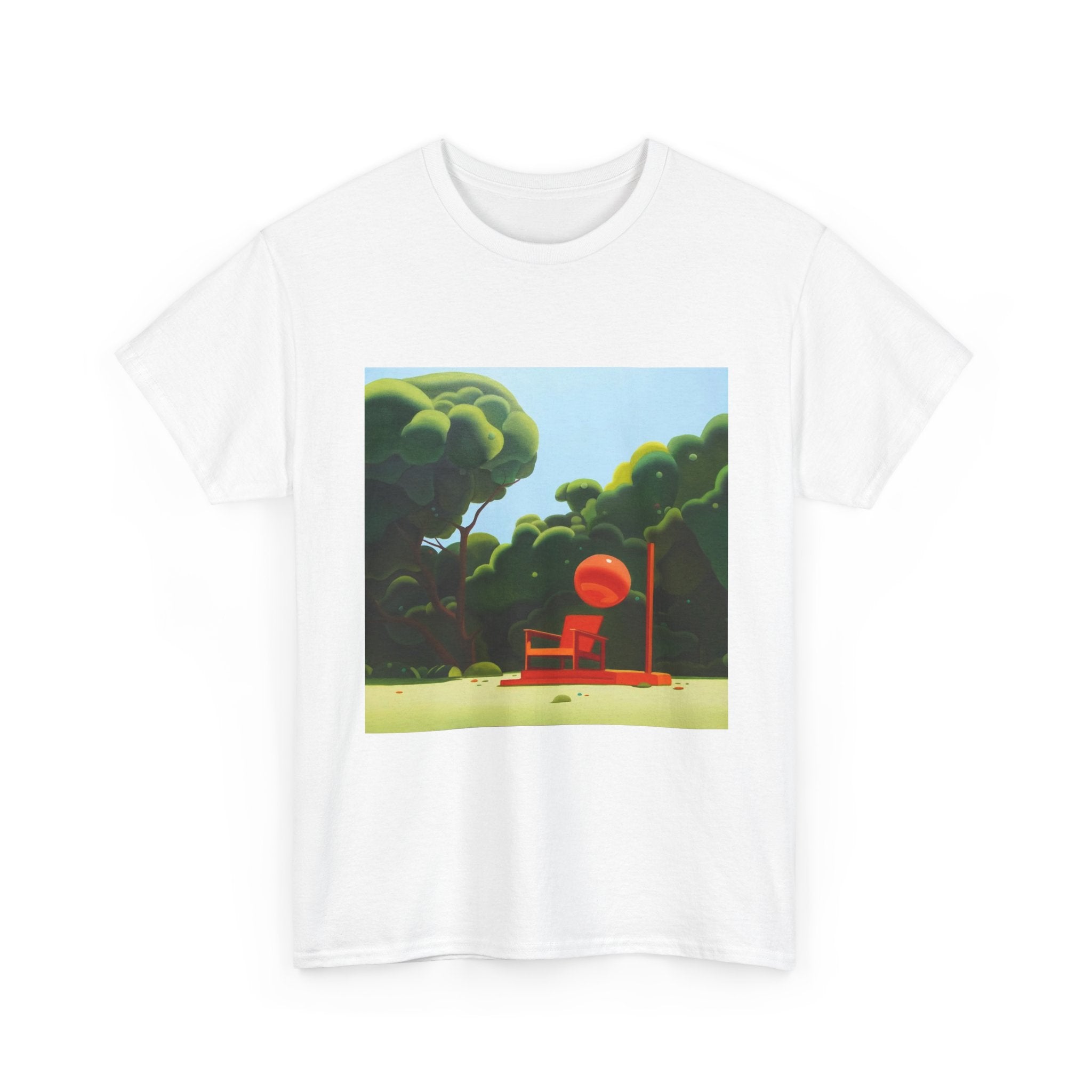 Tree and Sofa Design, Tropical Art Tee for Nature Lovers, Gift for Adventurers, Casual Everyday Wear, Summer Style
