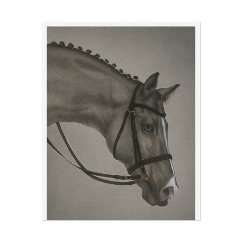 Horse Art Poster, Cute Animal Decor, Christmas Wall Art, Kids Room Decoration, Gift for Animal Lovers