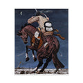 Fight Art Poster, Chinese Contemporary Canvas Artist Wall Art, Gift for Year of Horse