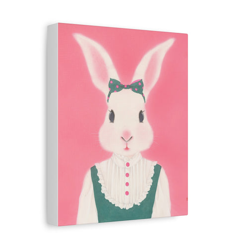 Cute Rabbit Chinese  Contemporary watercolor painting - Canvas Print