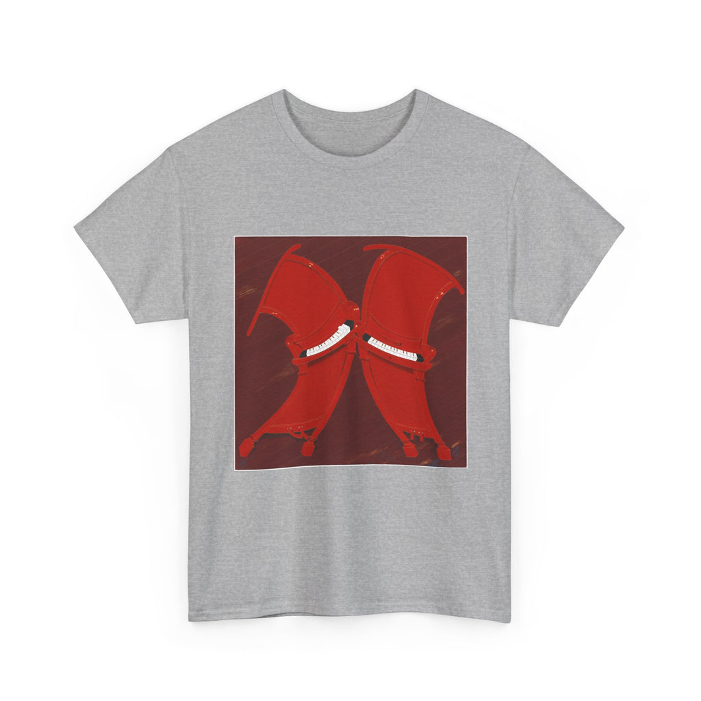 T-Shirt with Piano , Tropical Art Tee for Piano Lovers, Gift for Adventurers, Casual Everyday Wear, Summer Style