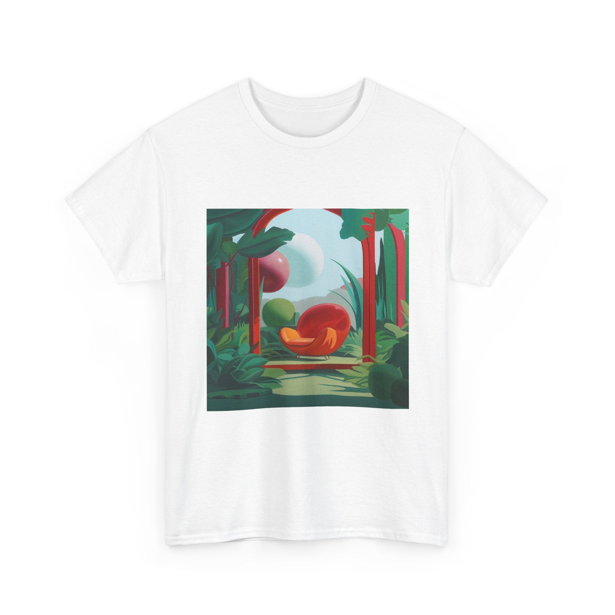 T-Shirt with Vibrant Jungle Design, Tropical Art Tee for Nature Lovers, Gift for Adventurers, Casual Everyday Wear, Summer Style