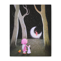Little Girl with the Moon - Chinese Contemporary artist - Canvas Print - Artwork for kids