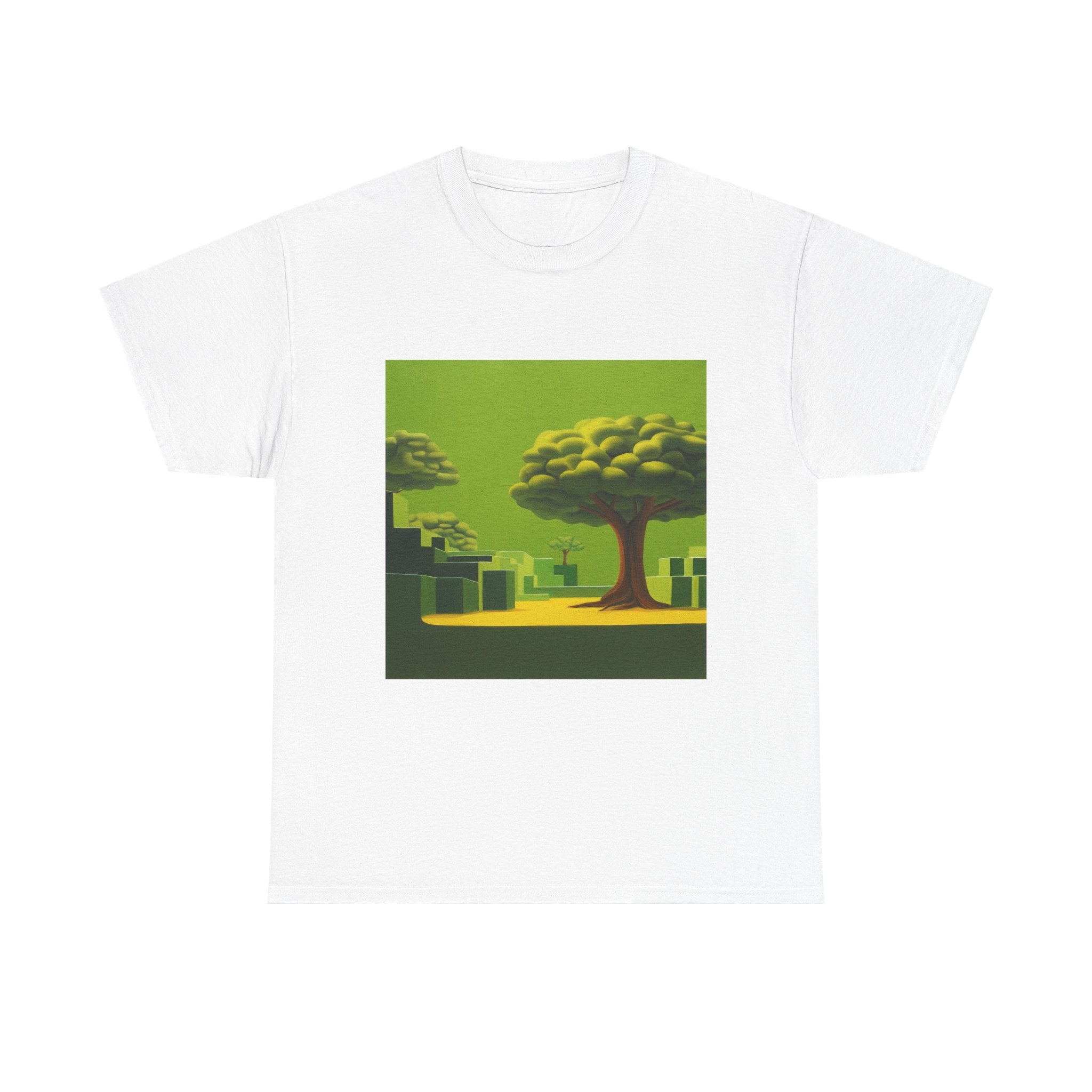 T-Shirt with Tree and Sky Design, Tropical Art Tee for Nature Lovers, Gift for Adventurers, Casual Everyday Wear, Summer Style