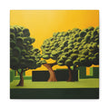 Golden Tree -  Contemporary Abstract Canvas Print  Young Asian Artist