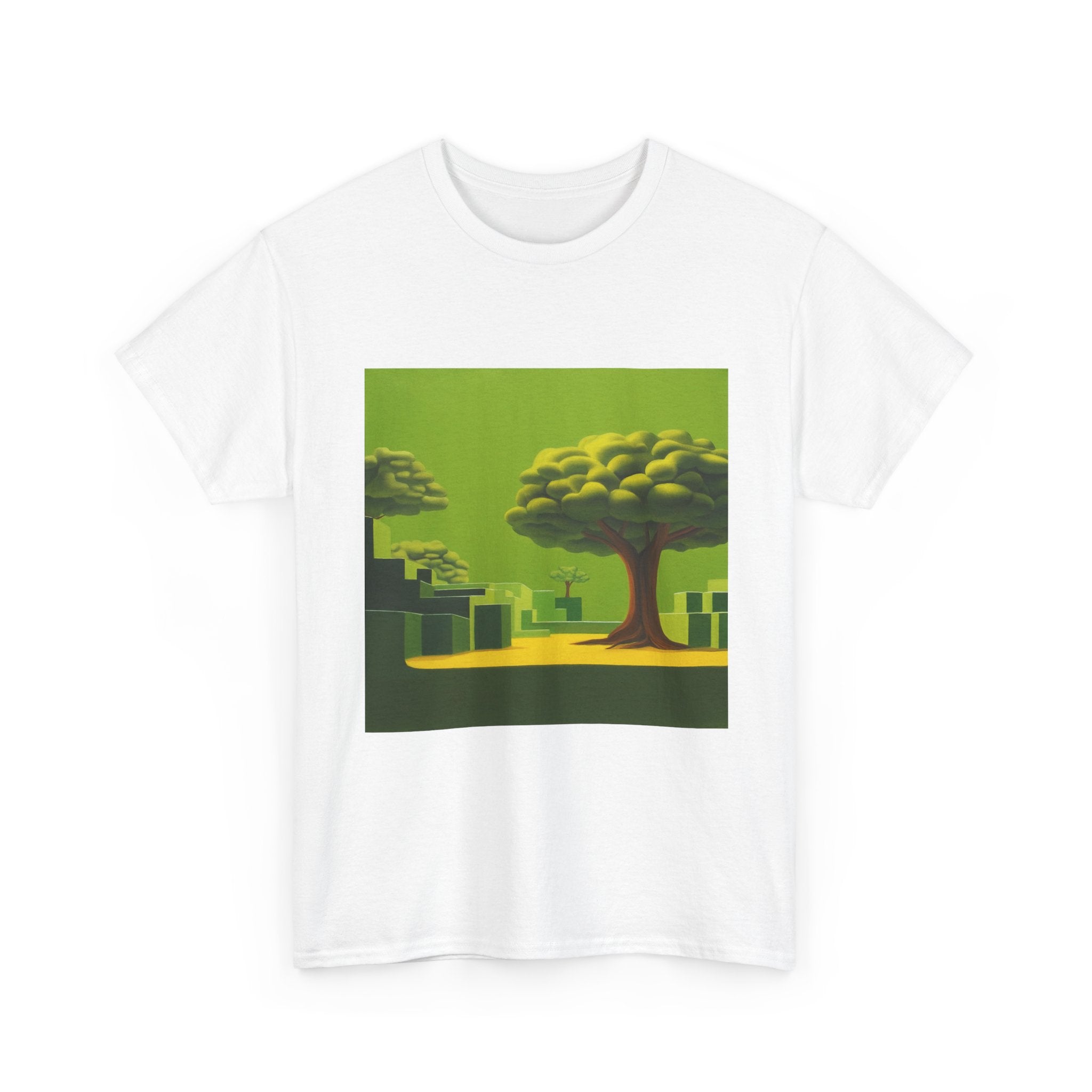 T-Shirt with Tree and Sky Design, Tropical Art Tee for Nature Lovers, Gift for Adventurers, Casual Everyday Wear, Summer Style