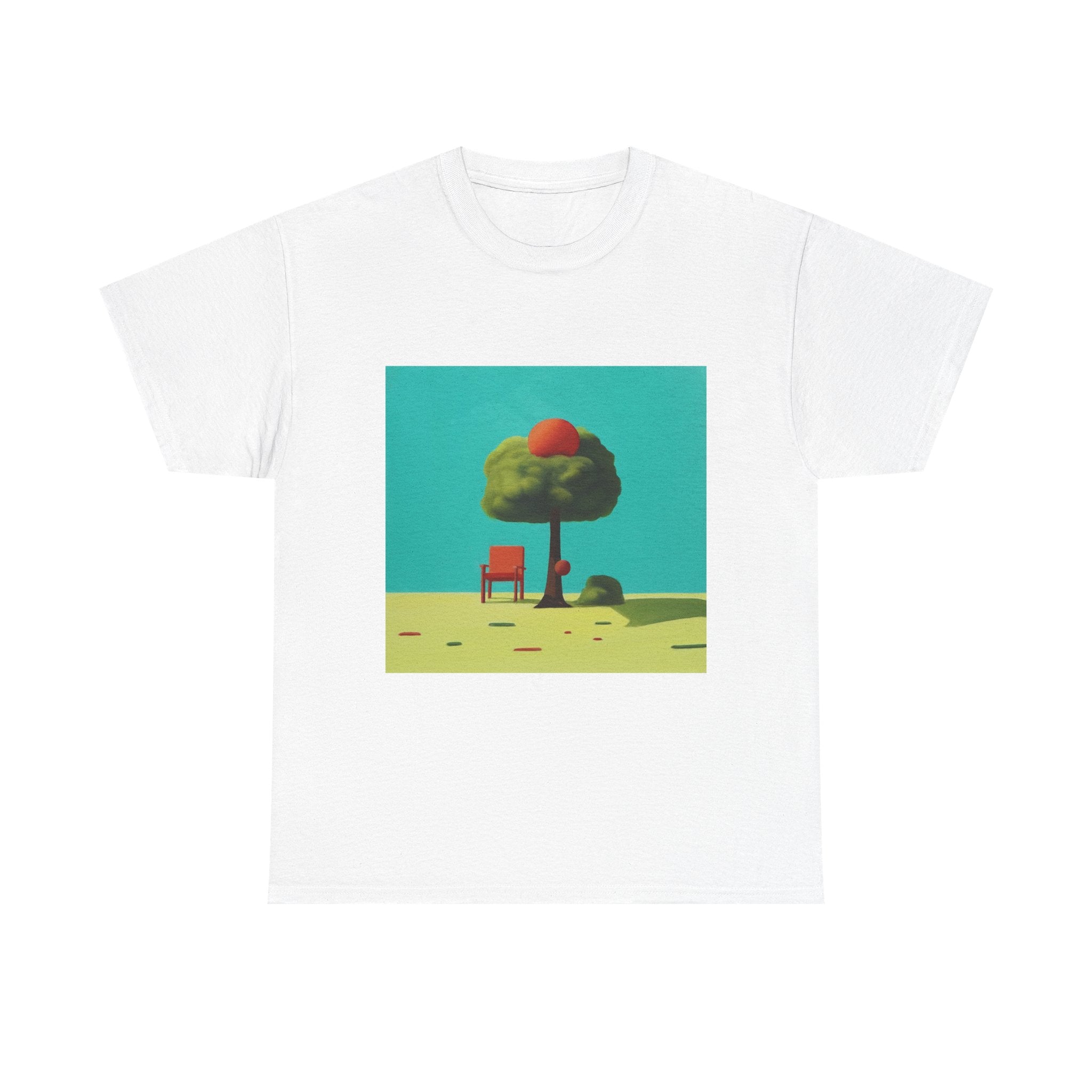 T-Shirt with Tree and Blue Sky Design, Tropical Art Tee for Nature Lovers, Gift for Adventurers, Casual Everyday Wear, Summer Style