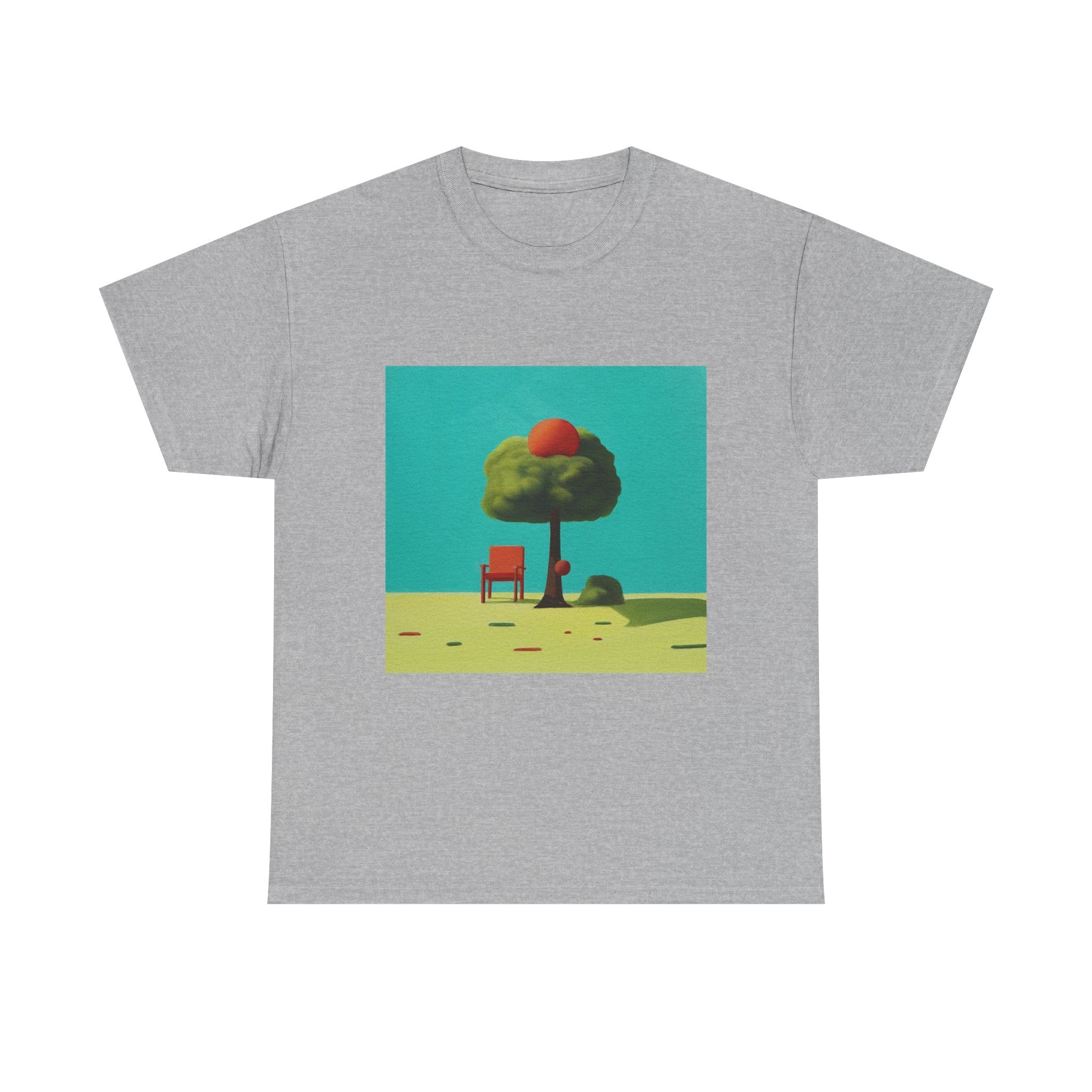 T-Shirt with Tree and Blue Sky Design, Tropical Art Tee for Nature Lovers, Gift for Adventurers, Casual Everyday Wear, Summer Style