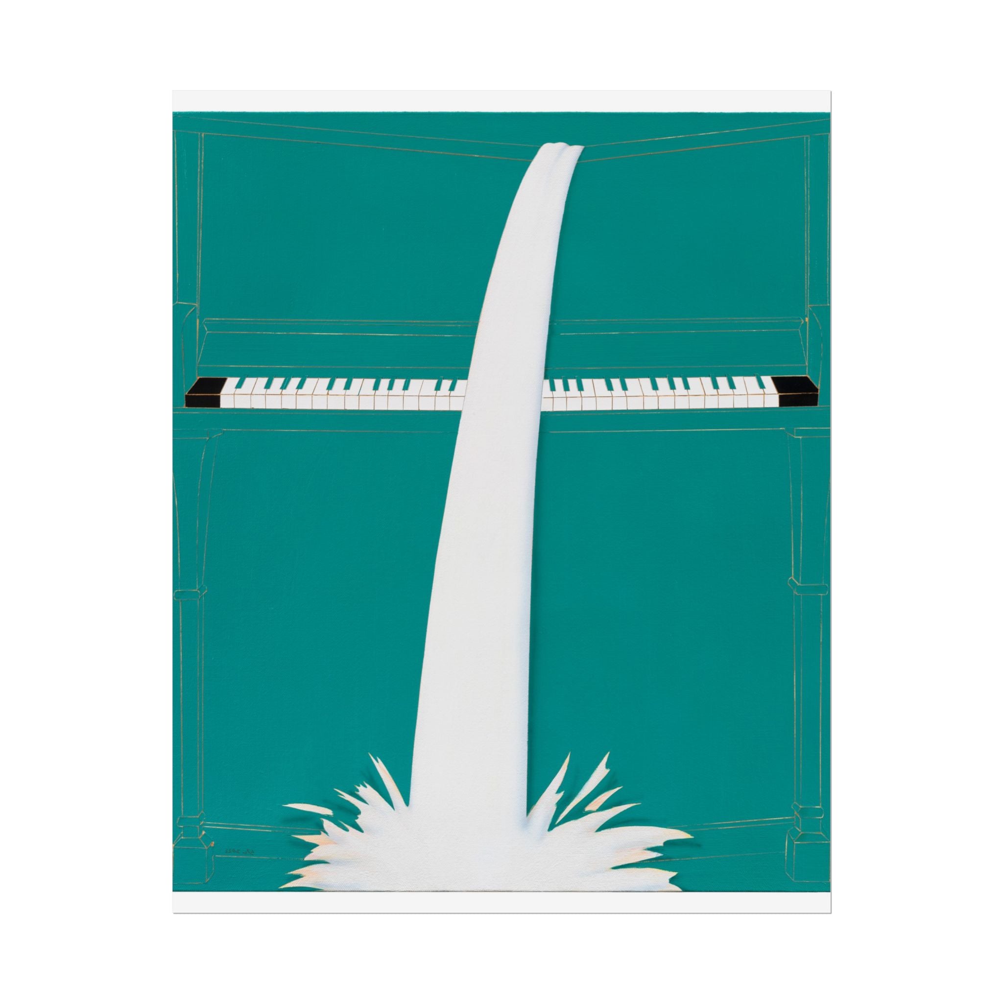 Piano  Art Poster,  Chinese Contemporary artist - Canvas Print - Artwork for new home